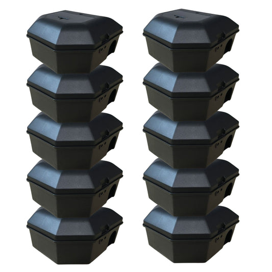 10 x Rotech Mouse Snap Box - Black (Multipack)