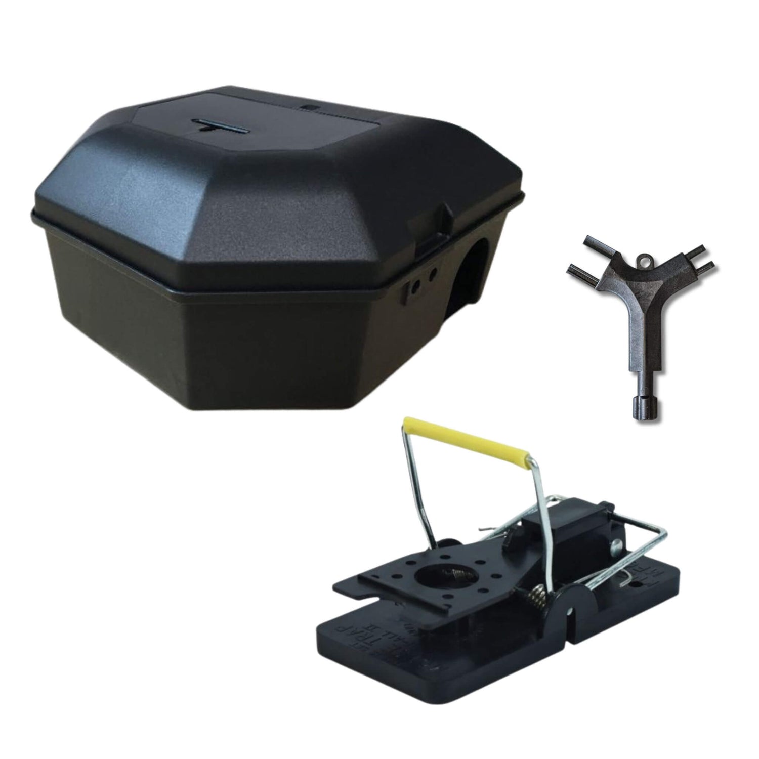 1 x Mouse Snap Trap and Lockable Bait Station Box (Set)