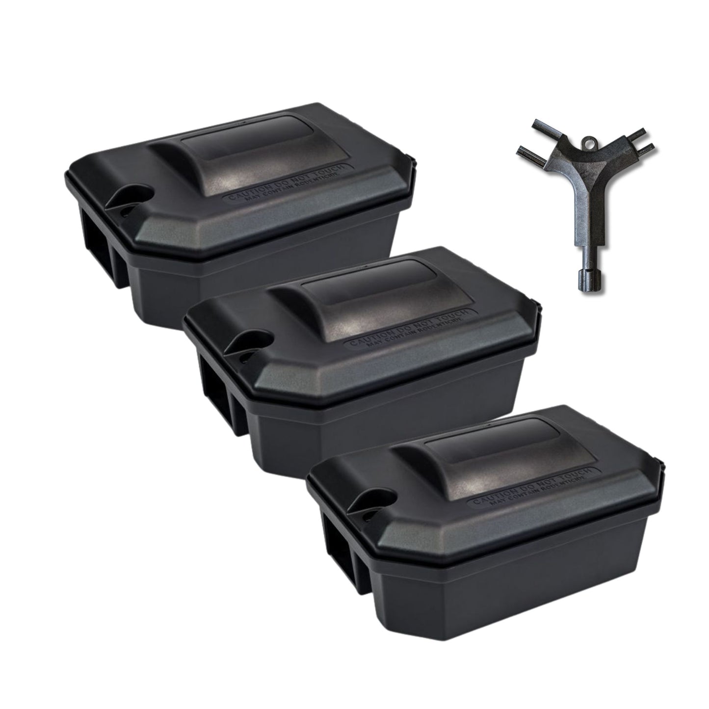 3 x Rotech Lockable Bullet Rat Box (Multipack)