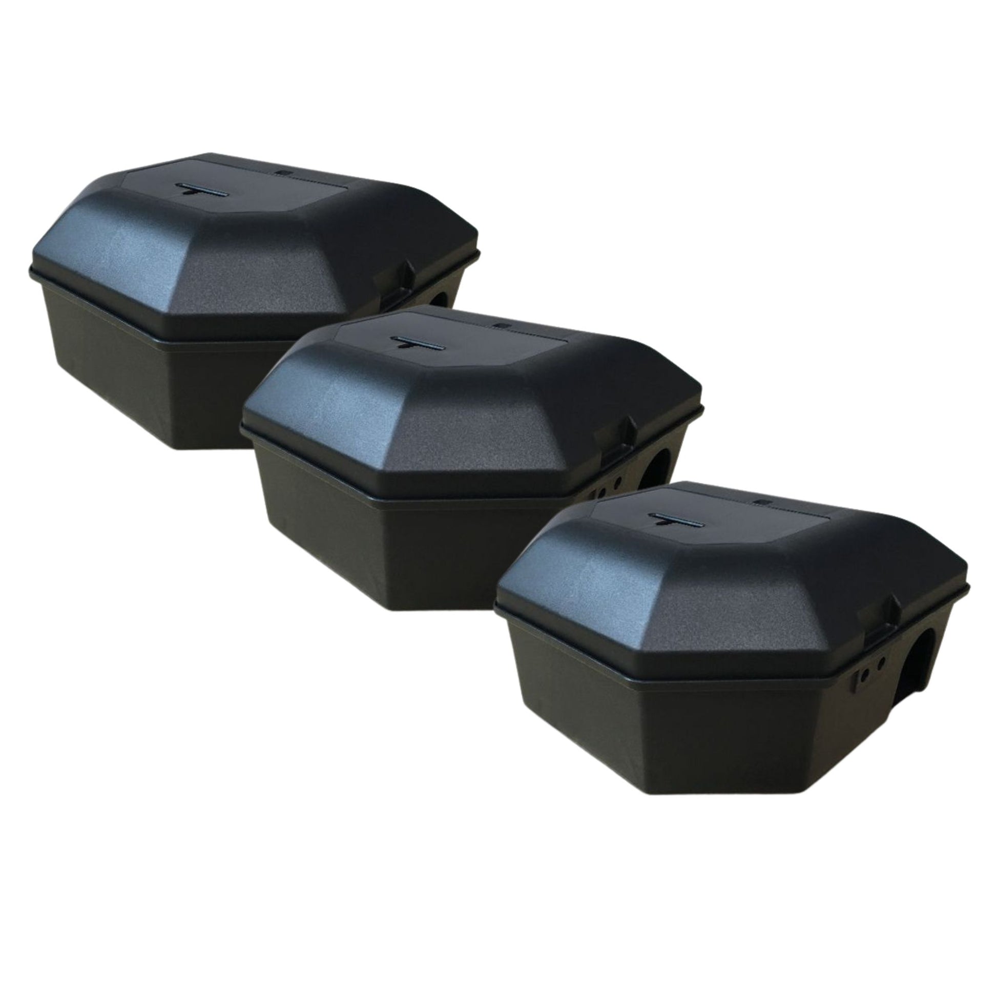 3 x Rotech Mouse Snap Box - Black (Multipack)