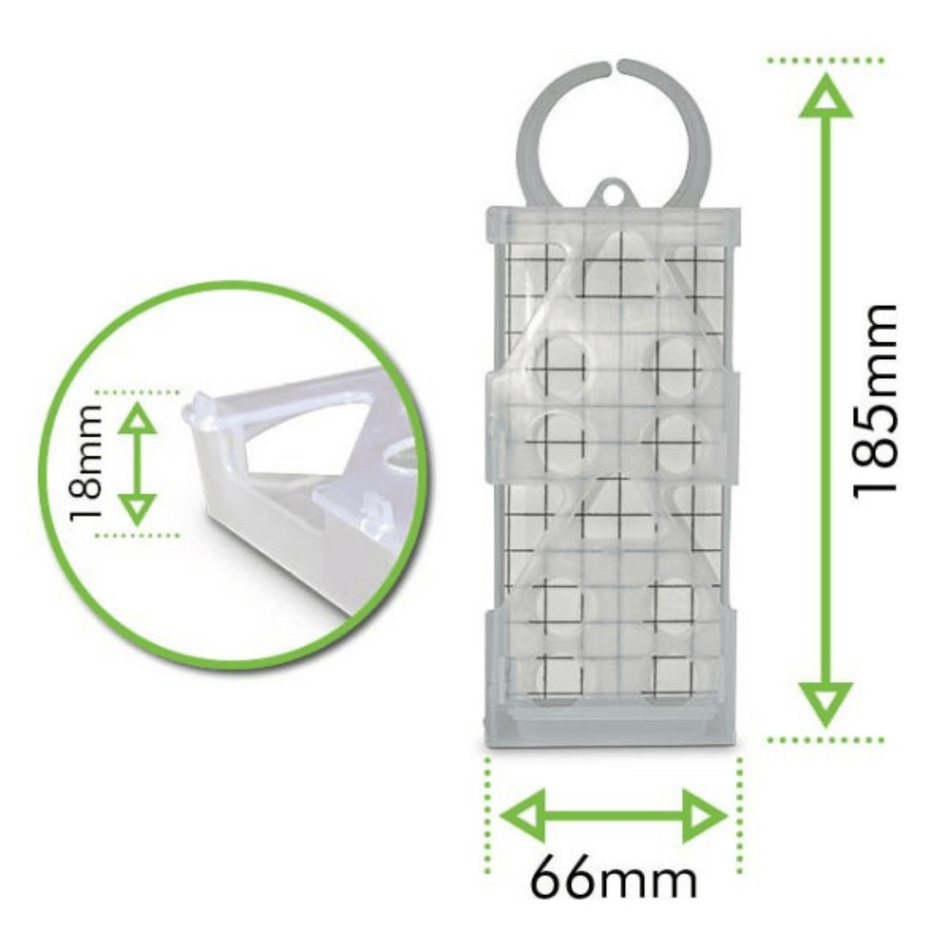 Eradisect Clear Moth Hanger with Hook Dimensions