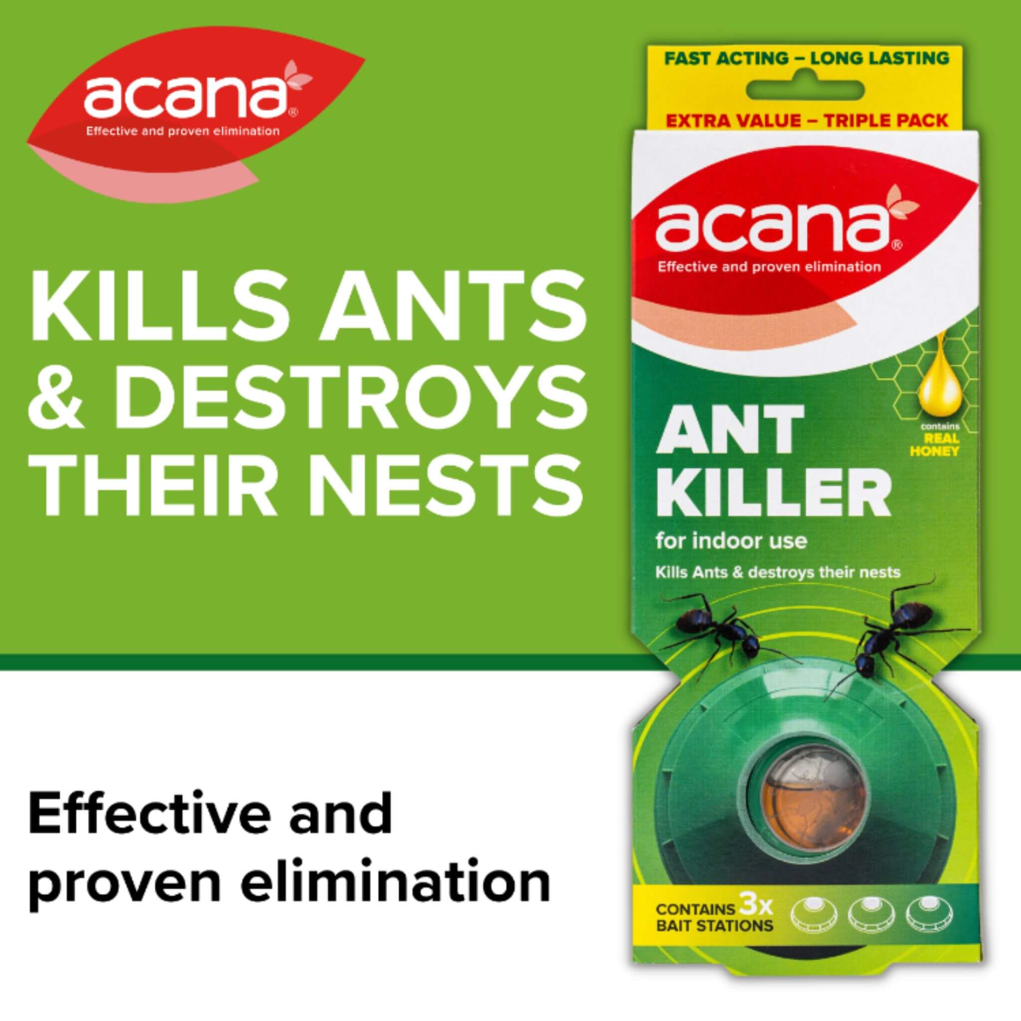 Kills ants and destroys their nests