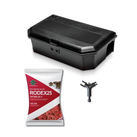 Mouse Bait Blocks and Box Kit –  Easy Setup, Tamper-Resistant