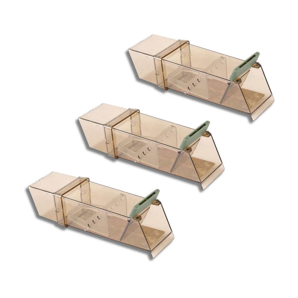Pest-Stop Trip-Trap Mouse Trap – Live Catch, Humane – 3 Pack