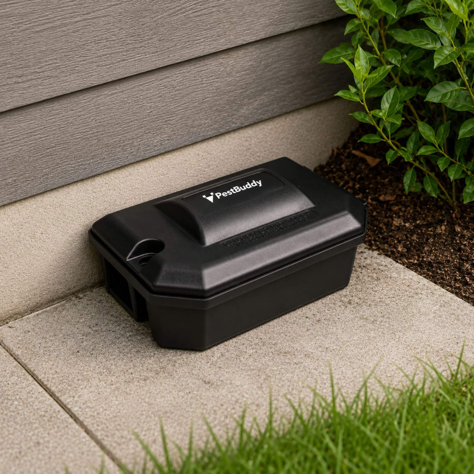 PestBuddy Bullet Bait Station In Garden