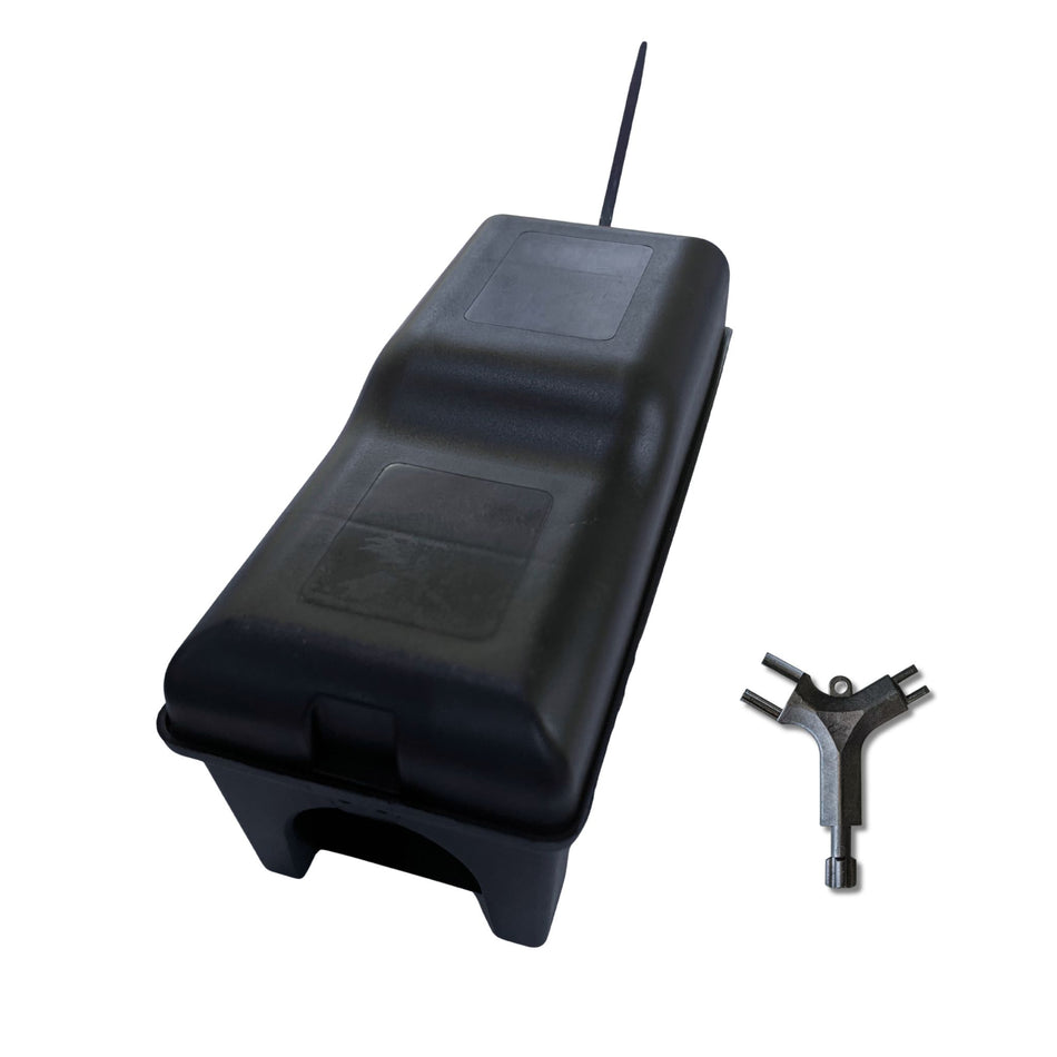 PestBuddy Easy-to-Set Rat Trap and Compact Lockable Trap Box With Key