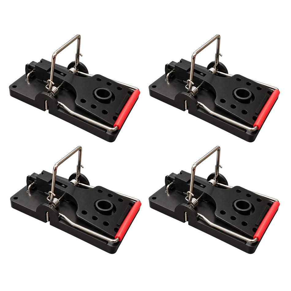 PestBuddy Rat Snap Traps - Reliable, Reusable - 4 Pack