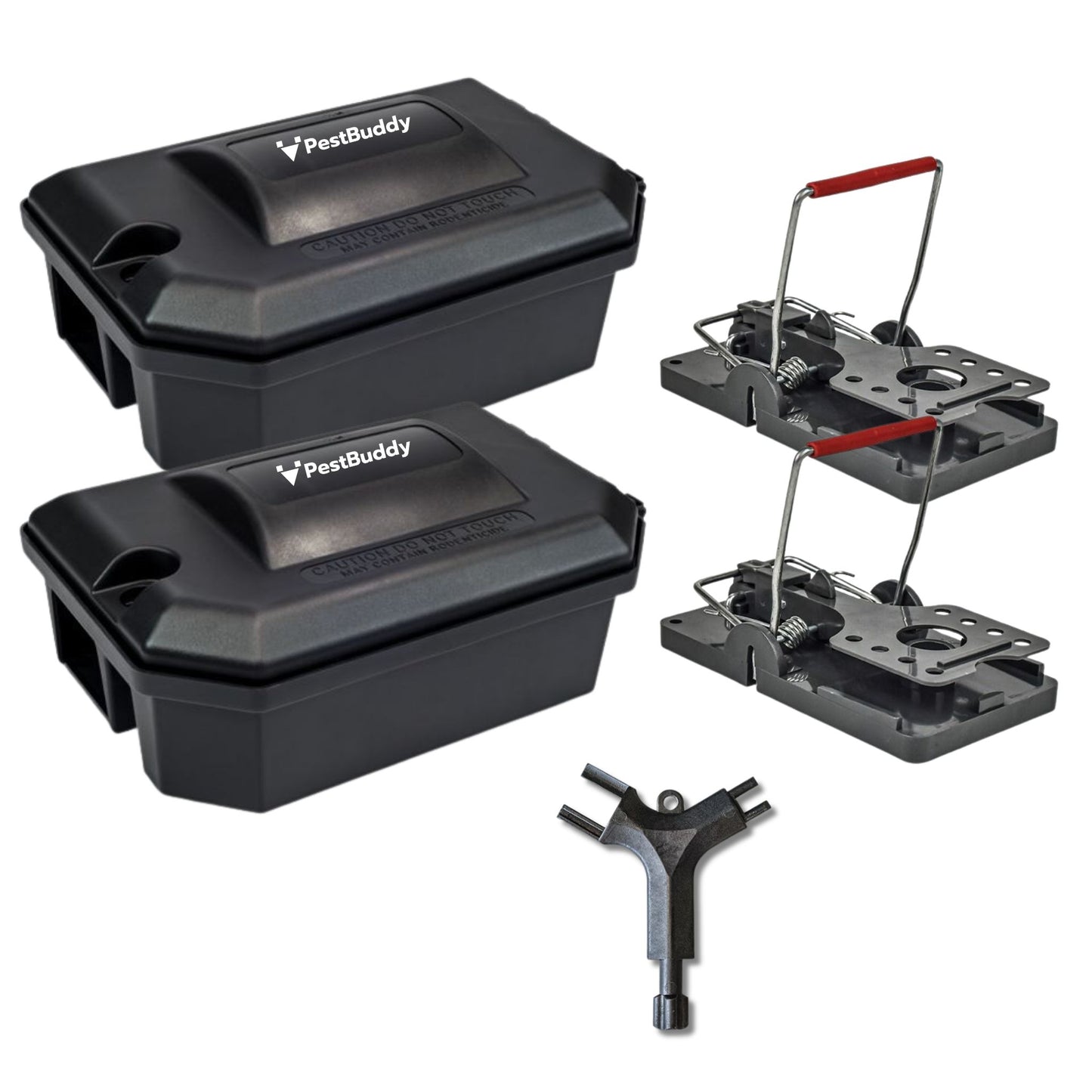 PestBuddy Rat Traps & Bullet Bait Stations Kit – 2 Pack