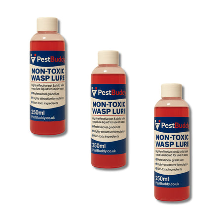 PestBuddy Wasp Lure – Powerful, Non-Toxic Formula – 3 x 250ml