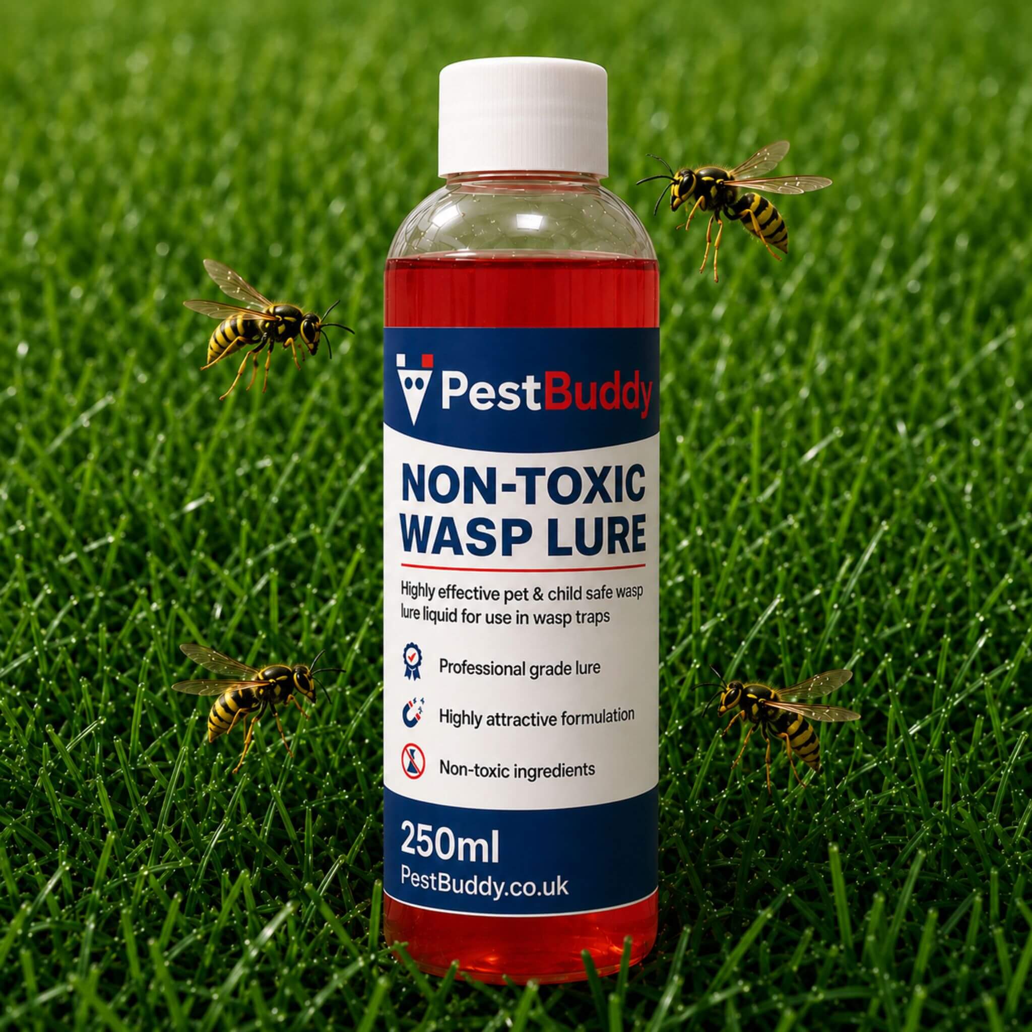PestBuddy Wasp Lure in field attracting wasps
