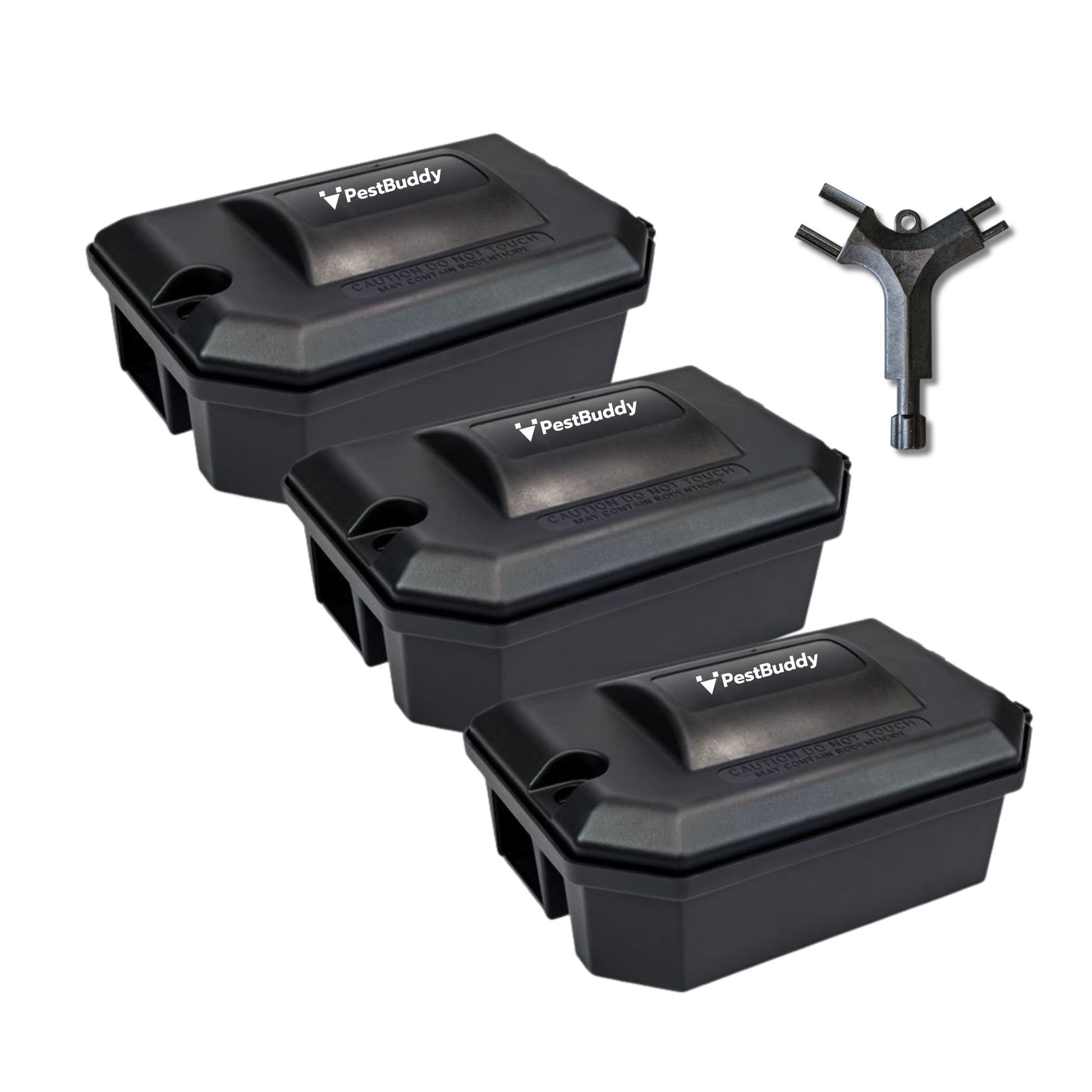 PestBuddy Bullet Rat Bait Stations – Durable, Tamper-Resistant – 3 Pack