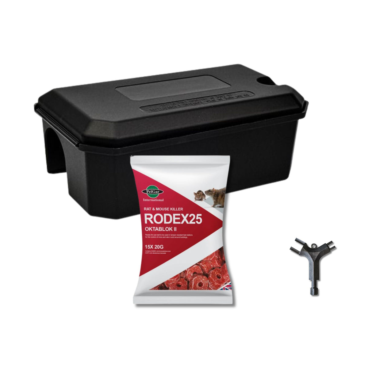 Rat Bait Blocks and Bait Station Kit – Easy Setup, Tamper-Resistant