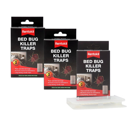 Rentokil Bed Bug Killer Traps – Kills and Monitors – 3 Pack (6 Traps)
