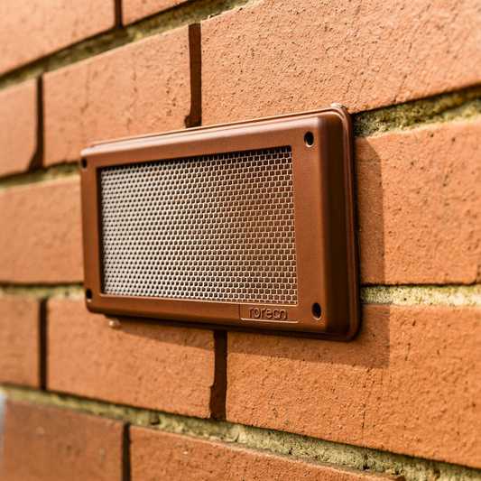 RotechBrownVentMeshAirBrickCoveronwallatangle