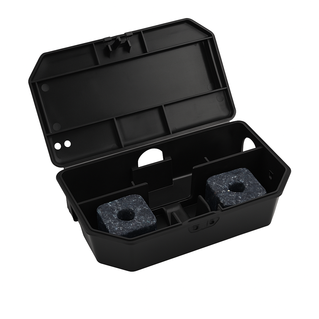 Rotech NG Mouse Bait Box – Compact, Tamper-Resistant - With Block Bait 1