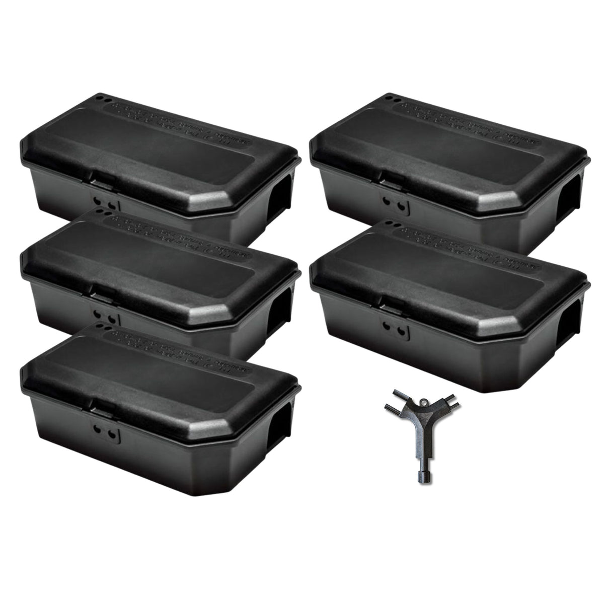 Rotech NG Mouse Bait Box – Compact, Tamper-Resistant – 5 Pack