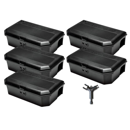 Rotech NG Mouse Bait Box – Compact, Tamper-Resistant – 5 Pack
