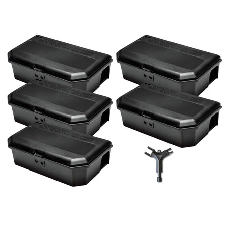 Rotech NG Mouse Bait Box – Compact, Tamper-Resistant – 5 Pack