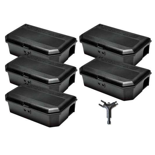 Rotech NG Mouse Bait Box – Compact, Tamper-Resistant – 5 Pack