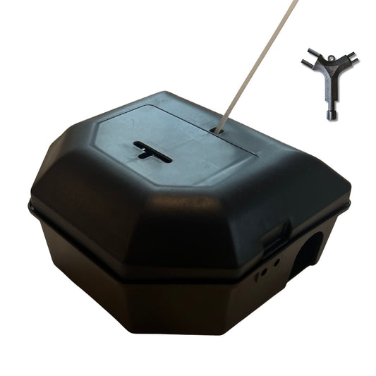 Rotech Ready-to-Use Mouse Trap & Secure Box With Unikey - Black