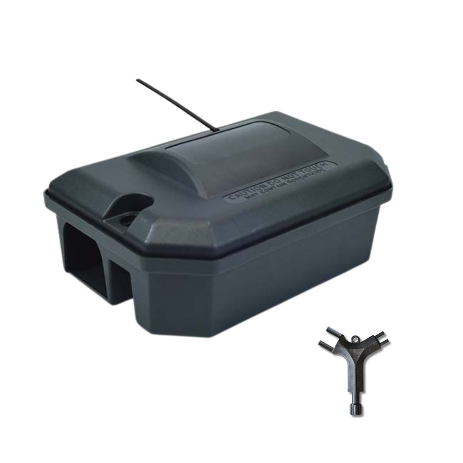 Rotech Ready-to-Use Rat Trap & Secure Box With Unikey - Black