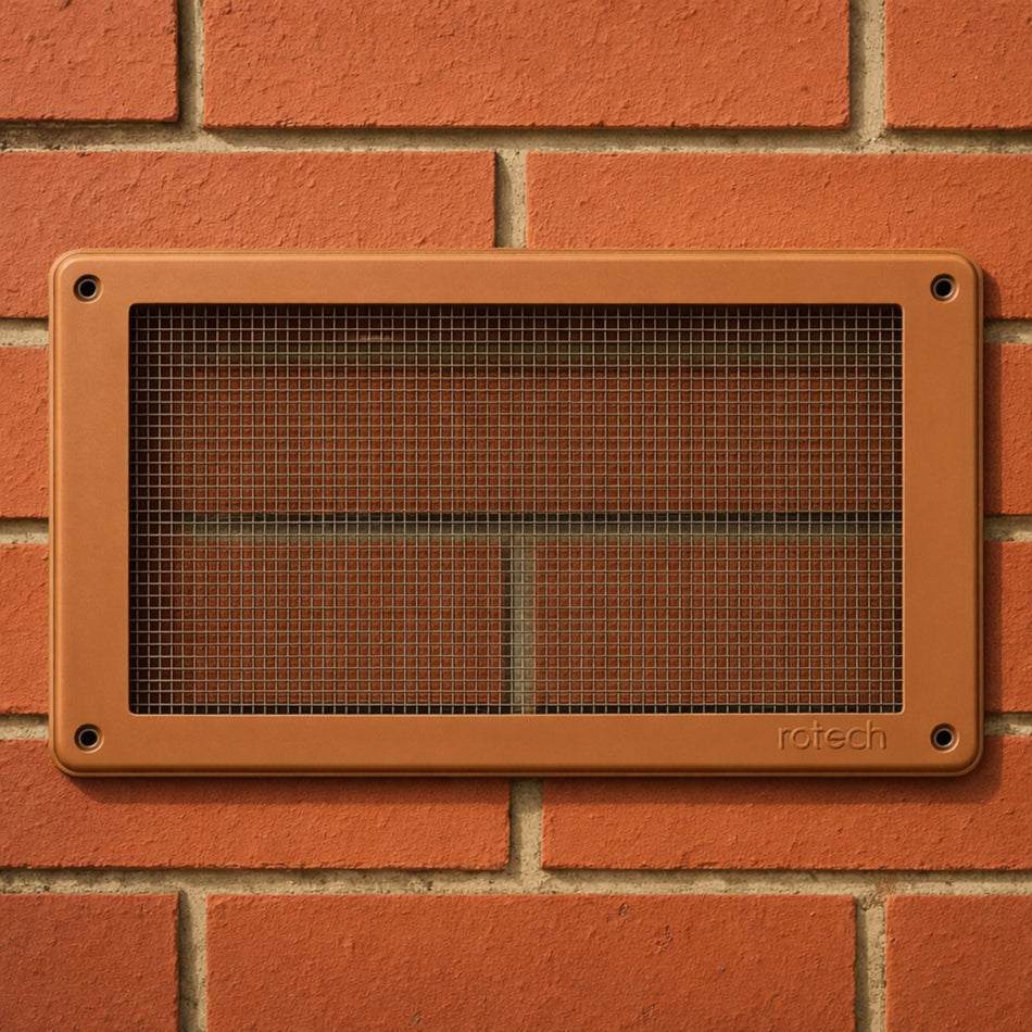 Rotech VentMesh Air Brick Cover – Blocks Pest Entry – Medium Brown