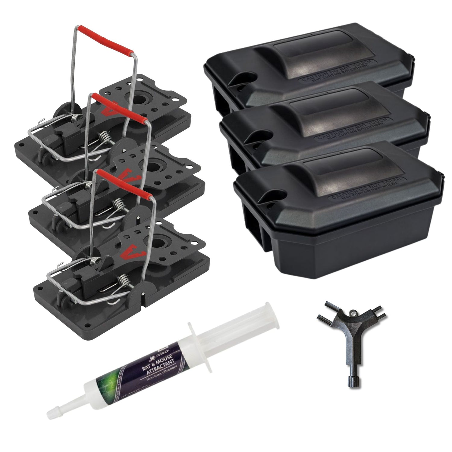 Ultimate Rat Control Pack – 3 x Rat Traps and Bait Stations