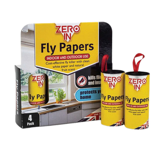Zero In Fly Papers - Pack of 4
